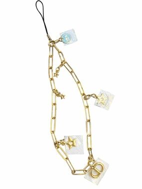 Christian Dior Gold Tone Chain Phone Charm